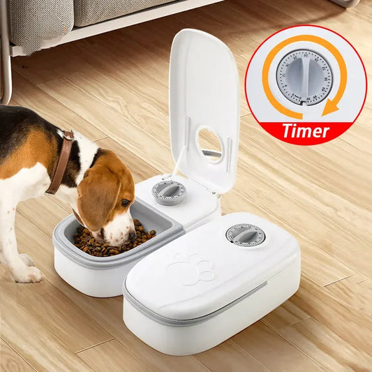 Automatic Pet Feeder For Cats And Small Dogs Dry Or Semi-Moist Pet Food Dispenser With 48-Hour Timer For Puppy Kitten Home Use