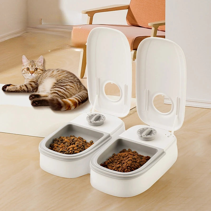 Automatic Pet Feeder For Cats And Small Dogs Dry Or Semi-Moist Pet Food Dispenser With 48-Hour Timer For Puppy Kitten Home Use